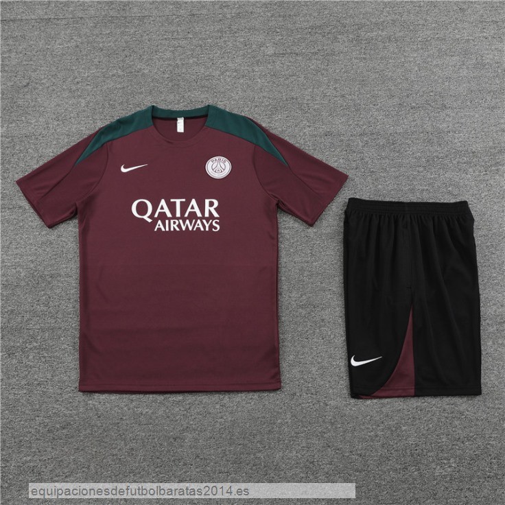 Nuevo Entrenamiento Conjunto Completo Niños Paris Saint Germain 23/24 Borgona Negro Baratas